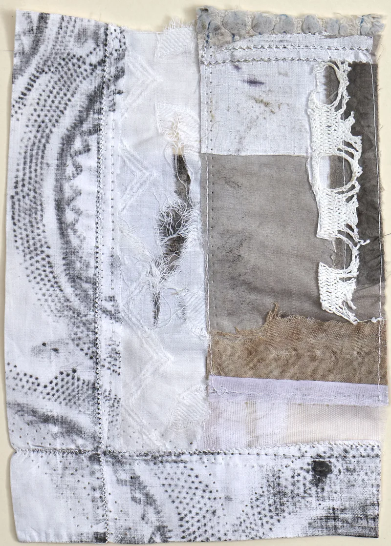 Fabric assemblage from lace fragments