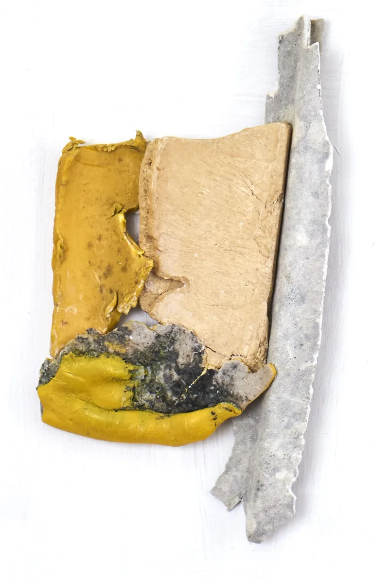 Washed up plastic assemblage