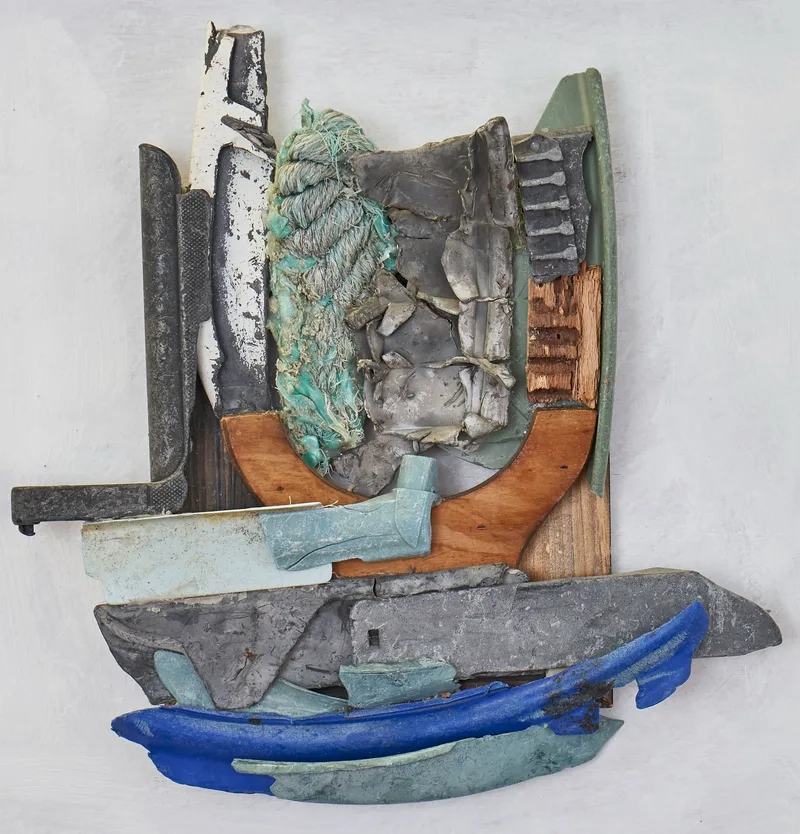 Washed up plastics assemblage