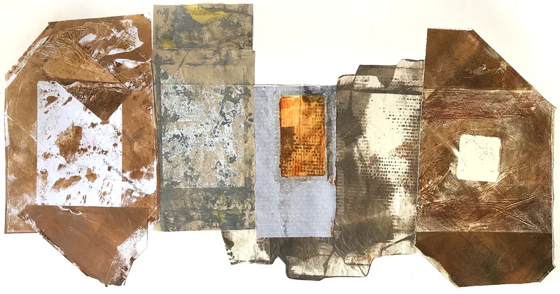 Print and Collage from packaging envelopes