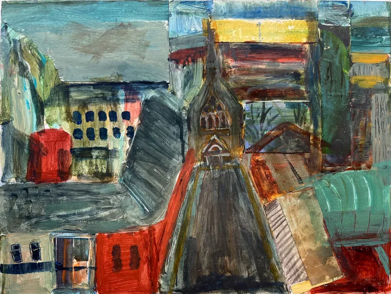 Street scene from above